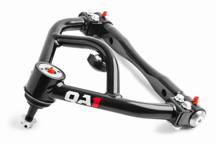QA1 tubular control arms are lightweight and improve the geometry of your suspension with improved caster angle for better handling. QA1 tubular control arms are lightweight and improve the geometry of your suspension with improved caster angle for better handling.