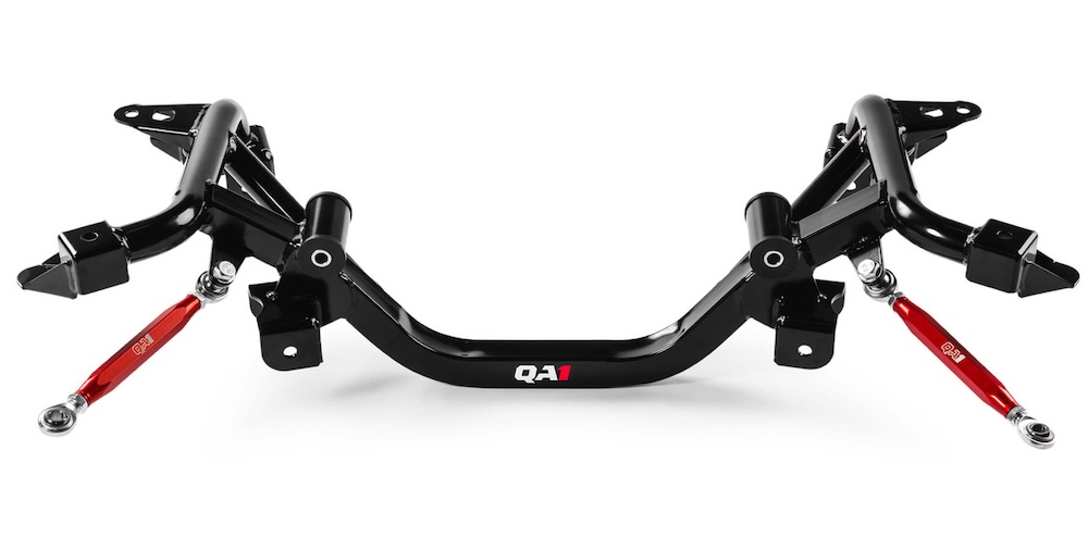 The QA1 K-member makes a great upgrade for both street performance and track vehicles. It features lightweight, modular engine mounts, making LS swaps a breeze, and accommodates coilover struts or QA1’s unique inboard spring sliders. The QA1 K-member makes a great upgrade for both street performance and track vehicles. It features lightweight, modular engine mounts, making LS swaps a breeze, and accommodates coilover struts or QA1’s unique inboard spring sliders.