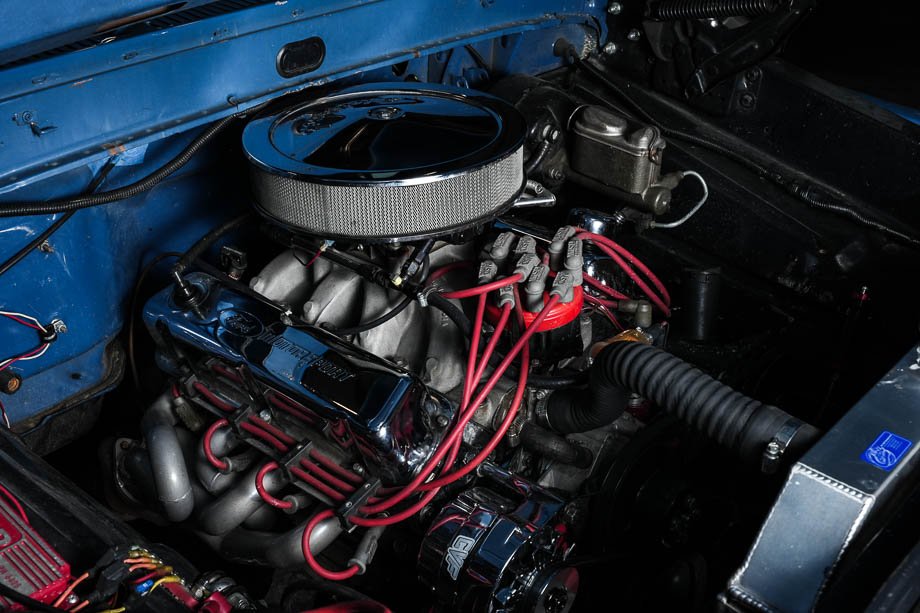 “New Blue” 1972 Ford F100 powered by a 500-horsepower Ford 351 Windsor engine, delivering impressive performance on both street and track. “New Blue” 1972 Ford F100 powered by a 500-horsepower Ford 351 Windsor engine, delivering impressive performance on both street and track.