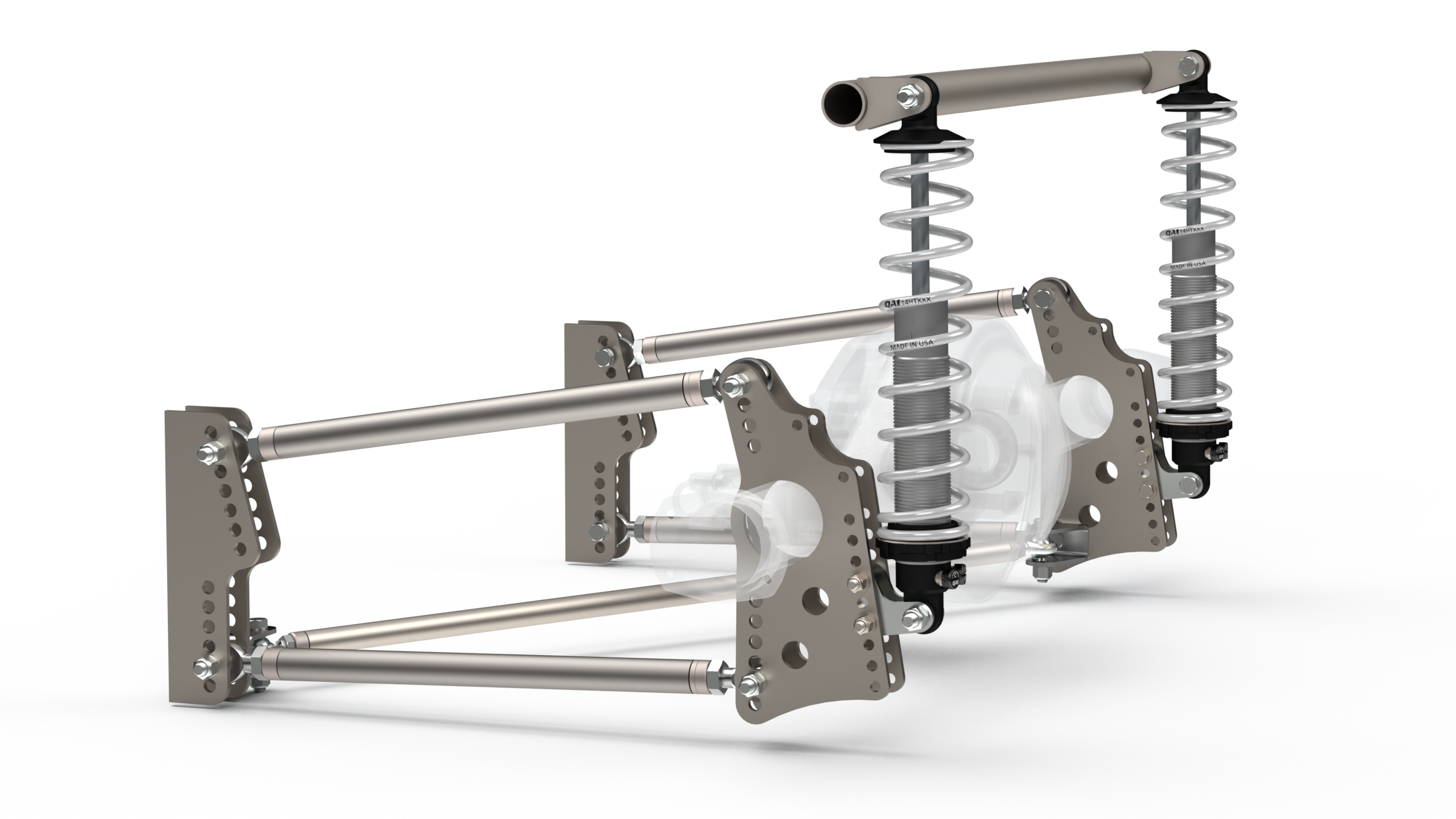 QA1 DIY 4-link suspension kits with MIG & TIG-weldable parts for custom-built street or drag racing cars.